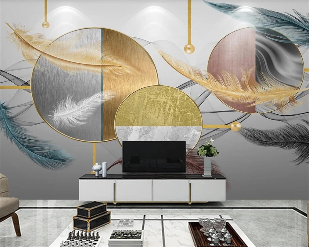beibehang papel de parede Customized new geometric modern feather fashion decorative painting wallpaper wall papers home decor
beibehang papel de parede Customized new geometric modern feather fashion decorative painting wallpaper wall papers home decor