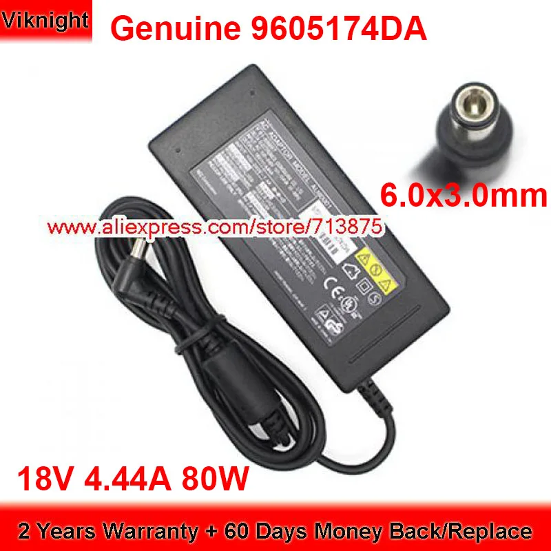 Genuine 9605174DA 80W Charger 18V 4.44A AC Adapter ADP-90AB for NEC 9155997 AU80001 ADP-90AB C with 6.0x3.0mm Tip Power Supply
Genuine 9605174DA 80W Charger 18V 4.44A AC Adapter ADP-90AB for NEC 9155997 AU80001 ADP-90AB C with 6.0x3.0mm Tip Power Supply