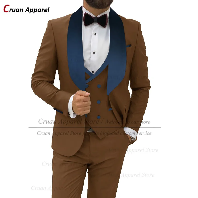 Latest Brown Suits for Men Slim fit Prom Wedding Groom Tuxedo Set Party Shawl Lapel Blazer Vest Pants 3 Pieces Formal Male Suit
Latest Brown Suits for Men Slim fit Prom Wedding Groom Tuxedo Set Party Shawl Lapel Blazer Vest Pants 3 Pieces Formal Male Suit