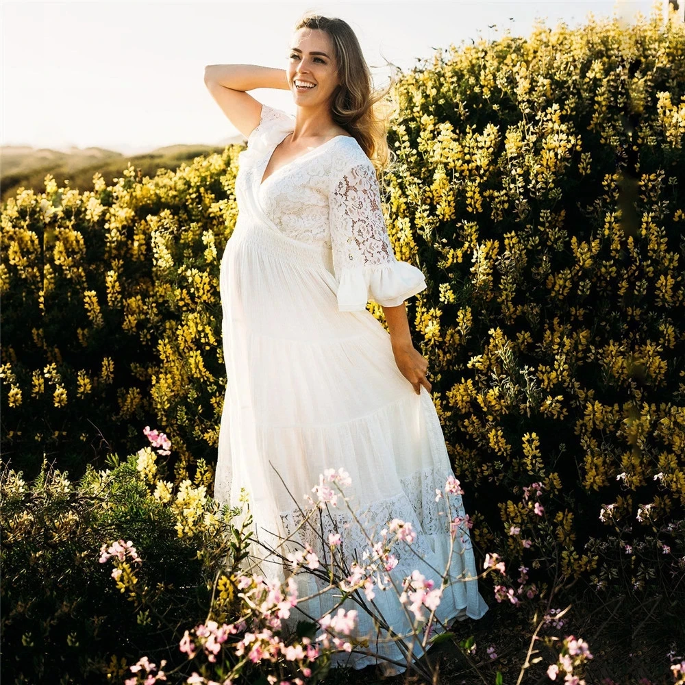 Lace Chiffon Maternity Photography Dresses For Baby Shower Party Pregnant Maxi Gown Long Maternity Solid Dress For Photo Shoot
Lace Chiffon Maternity Photography Dresses For Baby Shower Party Pregnant Maxi Gown Long Maternity Solid Dress For Photo Shoot