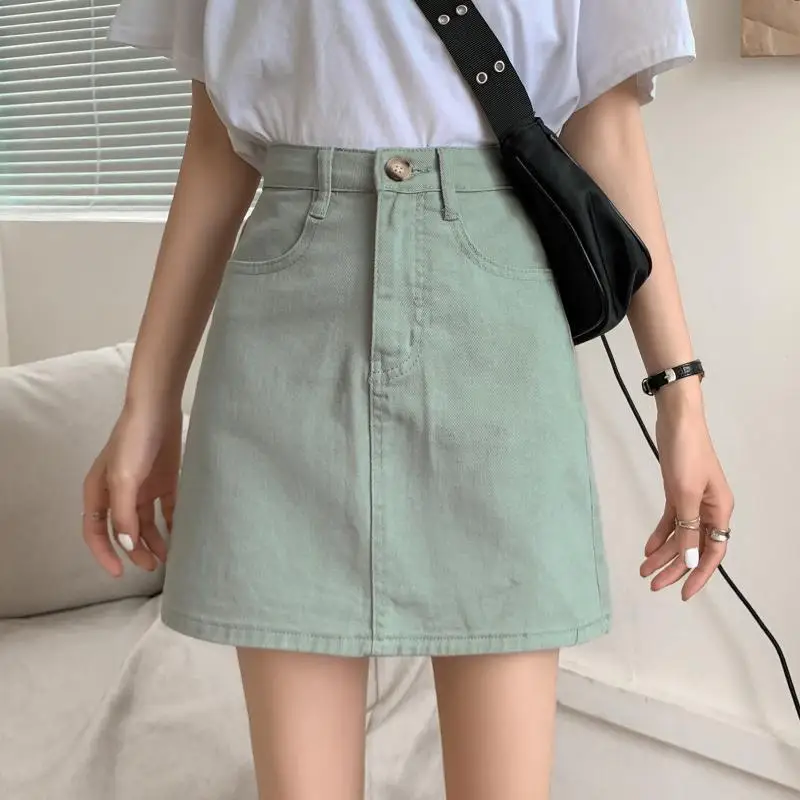 Women Casual Denim Skirt Summer High Waist Korean Harajuku A Line Skirts Elegant Vintage Y2K Jeans Mini Skirt Preppy Style
Women Casual Denim Skirt Summer High Waist Korean Harajuku A Line Skirts Elegant Vintage Y2K Jeans Mini Skirt Preppy Style