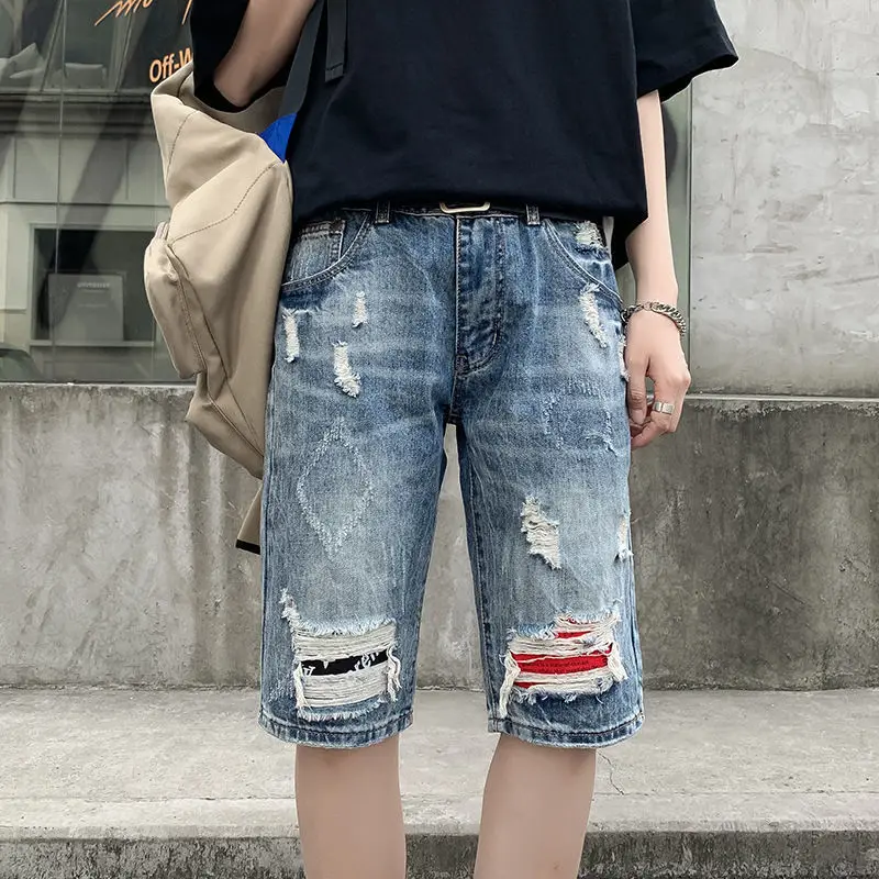 Summer men's ripped denim shorts short jeans fashion loose casual jeans high quality casual sports jeans
Summer men's ripped denim shorts short jeans fashion loose casual jeans high quality casual sports jeans
