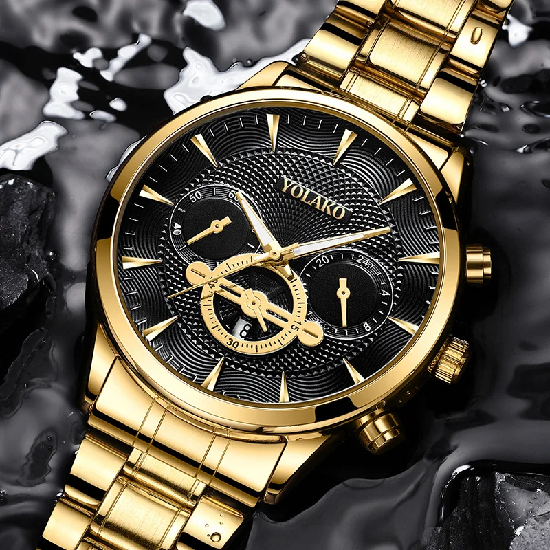 Luxury Gold watch Men's Business Quartz Watches Stainless Steel Round Dial Casual Watch Man Watches Modern Classic Horloges
Luxury Gold watch Men's Business Quartz Watches Stainless Steel Round Dial Casual Watch Man Watches Modern Classic Horloges