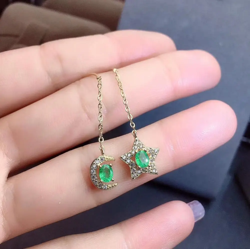 Natural Real Emerald Earring 925 Silver sterling Fine Charm Jewelry for Women Wedding Party Earring
Natural Real Emerald Earring 925 Silver sterling Fine Charm Jewelry for Women Wedding Party Earring