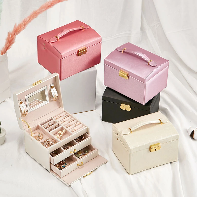 Jewelry Box Drawer Organizers Portable Dressing Table Makeup Organizer Earring Ring Necklace With Mirror Watch Storage Organizer
Jewelry Box Drawer Organizers Portable Dressing Table Makeup Organizer Earring Ring Necklace With Mirror Watch Storage Organizer