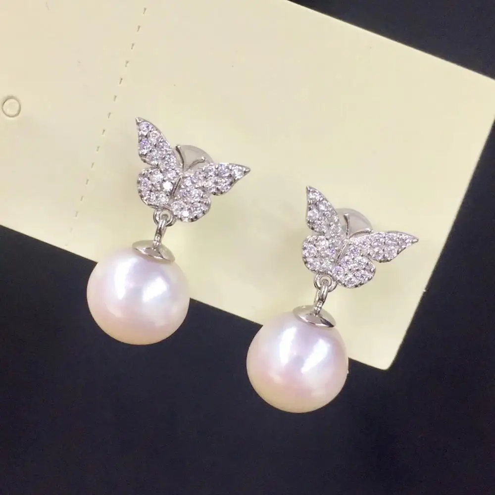 Butterfly 925 Sterling Silver Earrings Findings Settings Base Mountings Parts for Pearls Agate Crystal Stones Jade 5pairs/lot
Butterfly 925 Sterling Silver Earrings Findings Settings Base Mountings Parts for Pearls Agate Crystal Stones Jade 5pairs/lot