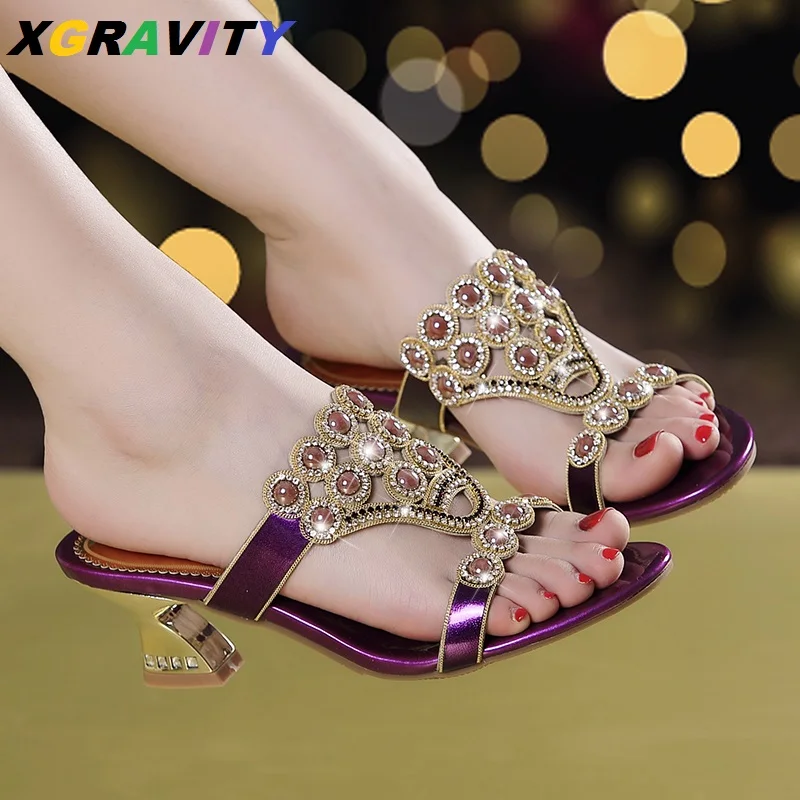 XGRAVITY Size 34-41 Rhonestone Sexy Strange High Heel Pumps Sexy Ladies Crystal Shoes Elegant Women's Party Shoes Ladies D24
XGRAVITY Size 34-41 Rhonestone Sexy Strange High Heel Pumps Sexy Ladies Crystal Shoes Elegant Women's Party Shoes Ladies D24