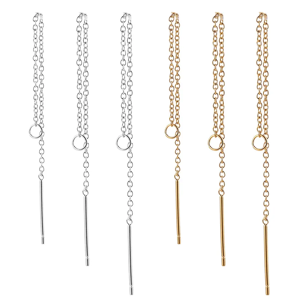 10pcs Gold Plated Stainless Steel 8cm Long Chains Ear Line DIY Women Drop Earrings Jewellery Making Supplies Craft Accessories
10pcs Gold Plated Stainless Steel 8cm Long Chains Ear Line DIY Women Drop Earrings Jewellery Making Supplies Craft Accessories