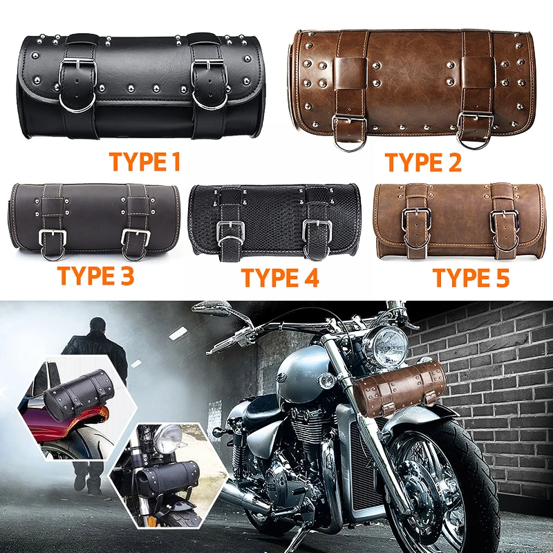 x-Universal Motorcycle PU Leather Saddlebag Tool Storage Bag Front Fork Roll Saddle Luggage Bags For Suzuki/Honda/Yamaha
x-Universal Motorcycle PU Leather Saddlebag Tool Storage Bag Front Fork Roll Saddle Luggage Bags For Suzuki/Honda/Yamaha