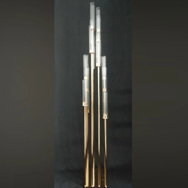 4pcs)Wedding 16 Heads Gold Metal Tall Candle Holder With acrylic Cover Candelabra For Wedding Decoration Yudao21
4pcs)Wedding 16 Heads Gold Metal Tall Candle Holder With acrylic Cover Candelabra For Wedding Decoration Yudao21