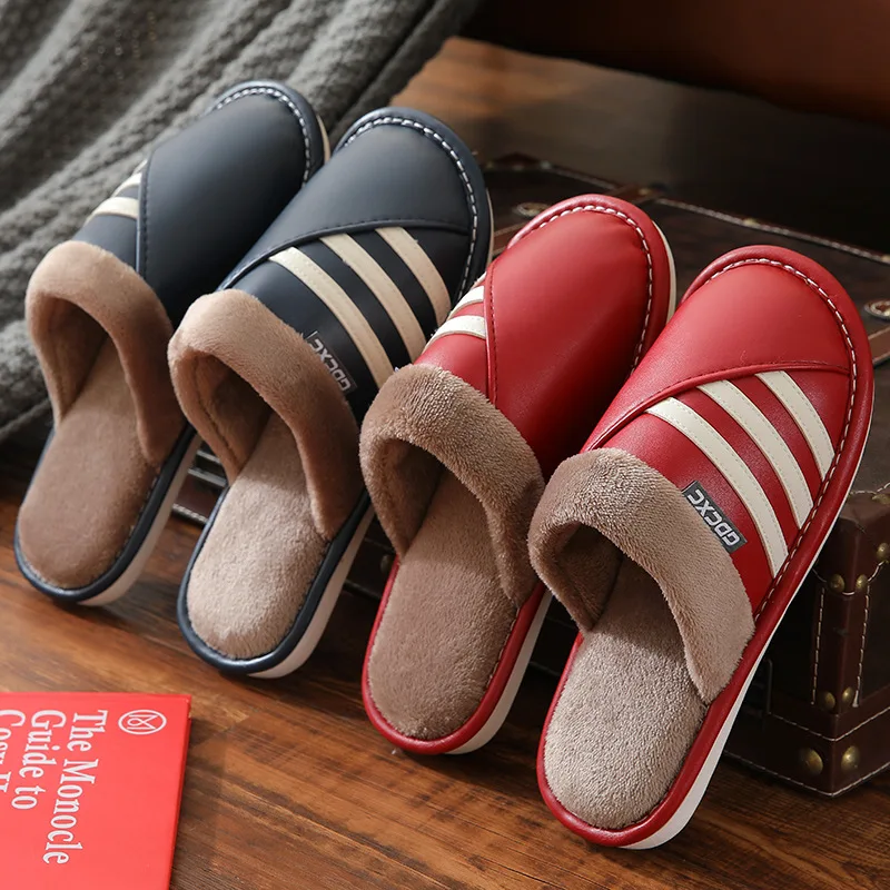 Autumn and Winter New Style Leather Cotton Slippers for Men and Women Home Warmth, Non-slip PU Surface Anti-fouling Cotton
Autumn and Winter New Style Leather Cotton Slippers for Men and Women Home Warmth, Non-slip PU Surface Anti-fouling Cotton
