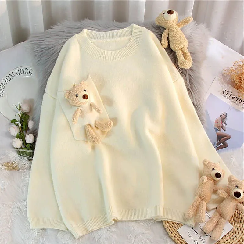 Bear sweater women's pullover loose lazy style Japanese college candy-colored trendy outer wear autumn new
Bear sweater women's pullover loose lazy style Japanese college candy-colored trendy outer wear autumn new