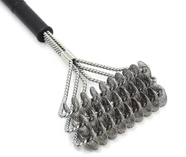 Stainless Steel Barbecue Grill Cleaner Brush Three Wire Spring With Handle Durable Non-stick Cleaning Brush BBQ Tools
Stainless Steel Barbecue Grill Cleaner Brush Three Wire Spring With Handle Durable Non-stick Cleaning Brush BBQ Tools