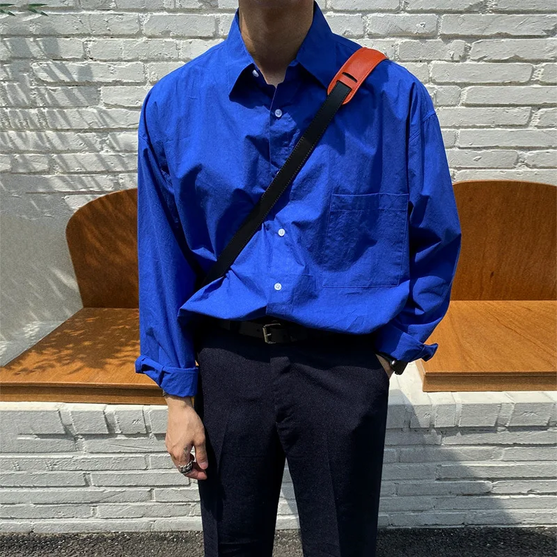 Handsome no ironing blue shirt spring and summer INS fashion Korean men's loose long sleeve thin line shirt
Handsome no ironing blue shirt spring and summer INS fashion Korean men's loose long sleeve thin line shirt