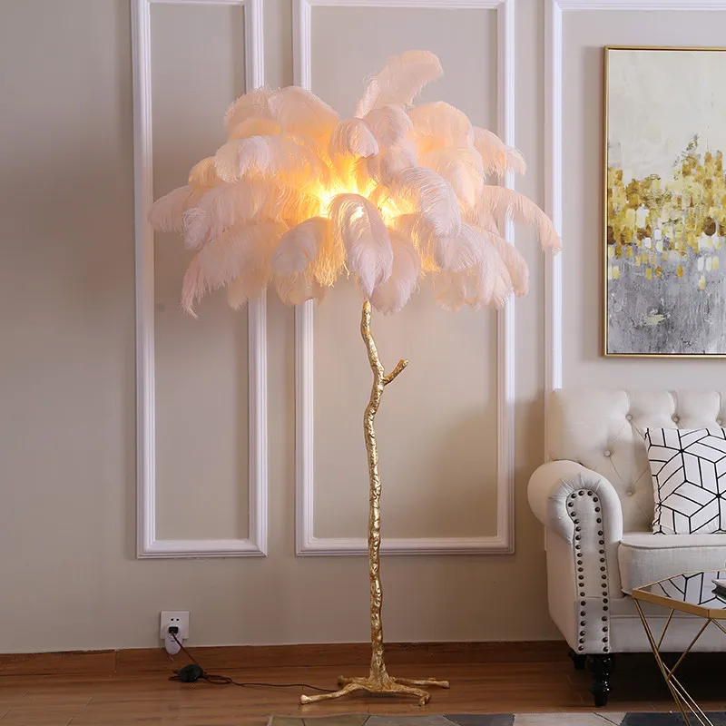 Hot Sale Modern Ostrich Feather All Copper Brass Resin Floor Lamp For Living room Creative Tripod LED E27 Stand Lighting
Hot Sale Modern Ostrich Feather All Copper Brass Resin Floor Lamp For Living room Creative Tripod LED E27 Stand Lighting