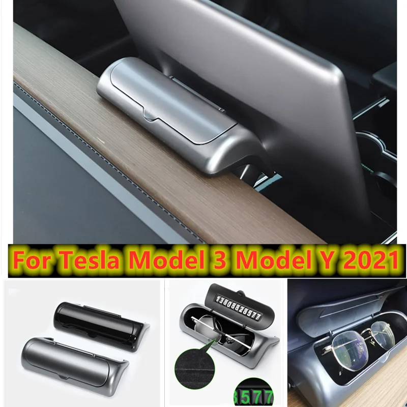 Interior Glasses Case Functional Eyewear Box Holder at Bracket Back of Console Navigation Display for Tesla Model 3 Model Y 2021
Interior Glasses Case Functional Eyewear Box Holder at Bracket Back of Console Navigation Display for Tesla Model 3 Model Y 2021