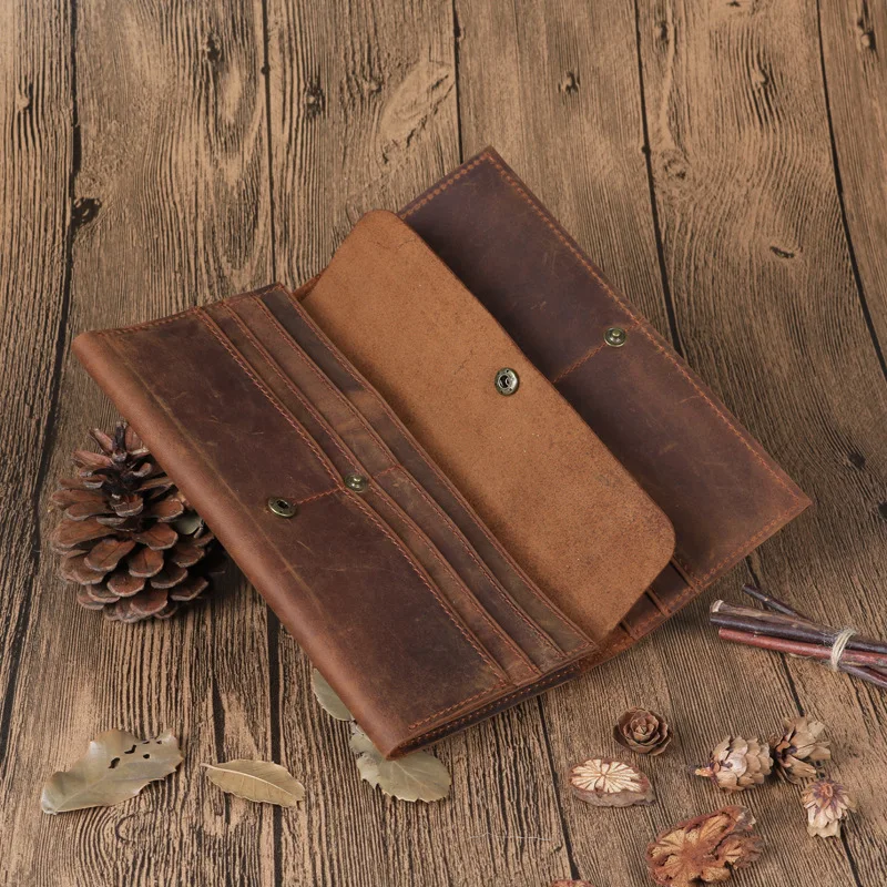 Vintage Men's Long Wallet Men Genuine Leather Clutch Wallets Purses First Layer Real Leather Multi-Card Retro Card Holder 358
Vintage Men's Long Wallet Men Genuine Leather Clutch Wallets Purses First Layer Real Leather Multi-Card Retro Card Holder 358