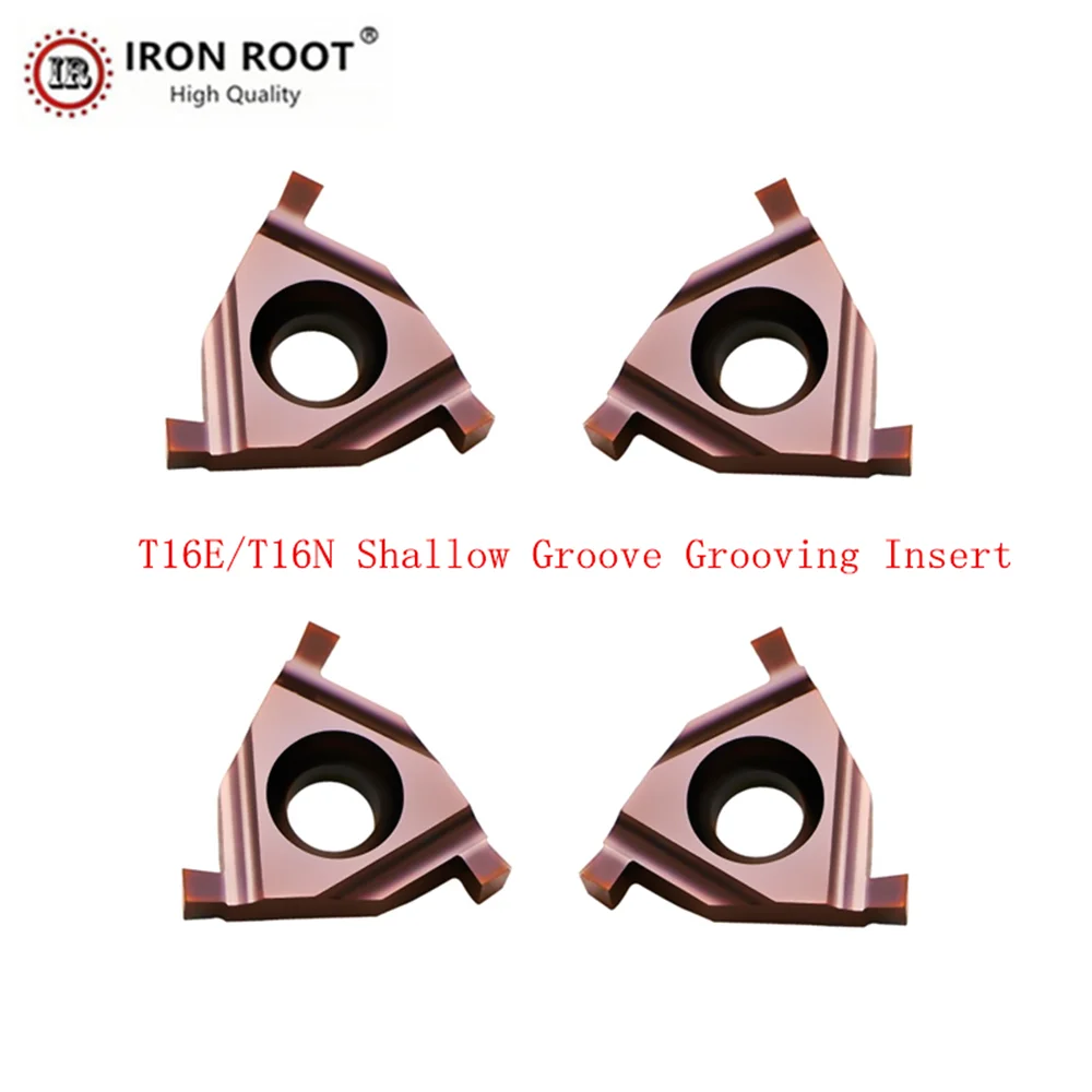 IRON ROOT Carbide Shallow Grooving Insert T16N Serie T16N050-300 TG1115 CNC Lathe Turning Tools for SER/L ToolHolder
IRON ROOT Carbide Shallow Grooving Insert T16N Serie T16N050-300 TG1115 CNC Lathe Turning Tools for SER/L ToolHolder