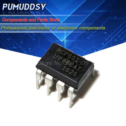 10 unids/lote MCP602-I/P MCP602 DIP8 2,7 V a 5,5 V único suministro CMOS Amps nuevo original envío gratis IC