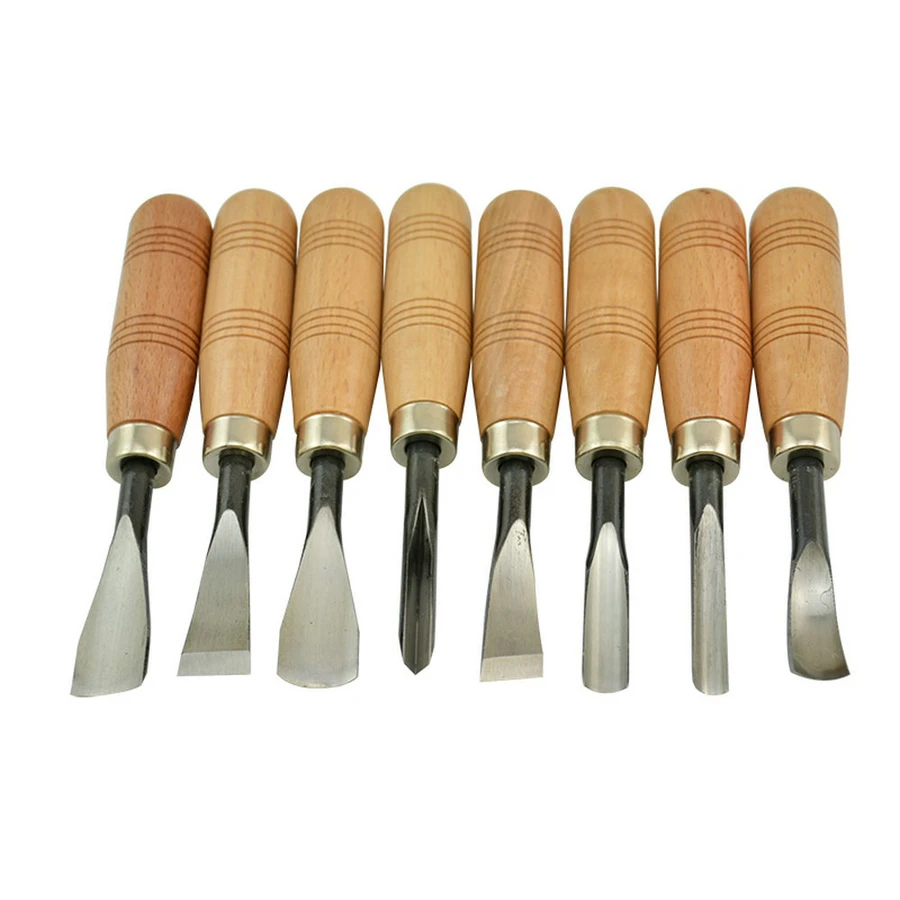 8Pcs Hand Wood Carving Tools Chip Detail Chisel Knives Set Tool for Wood Working
8Pcs Hand Wood Carving Tools Chip Detail Chisel Knives Set Tool for Wood Working