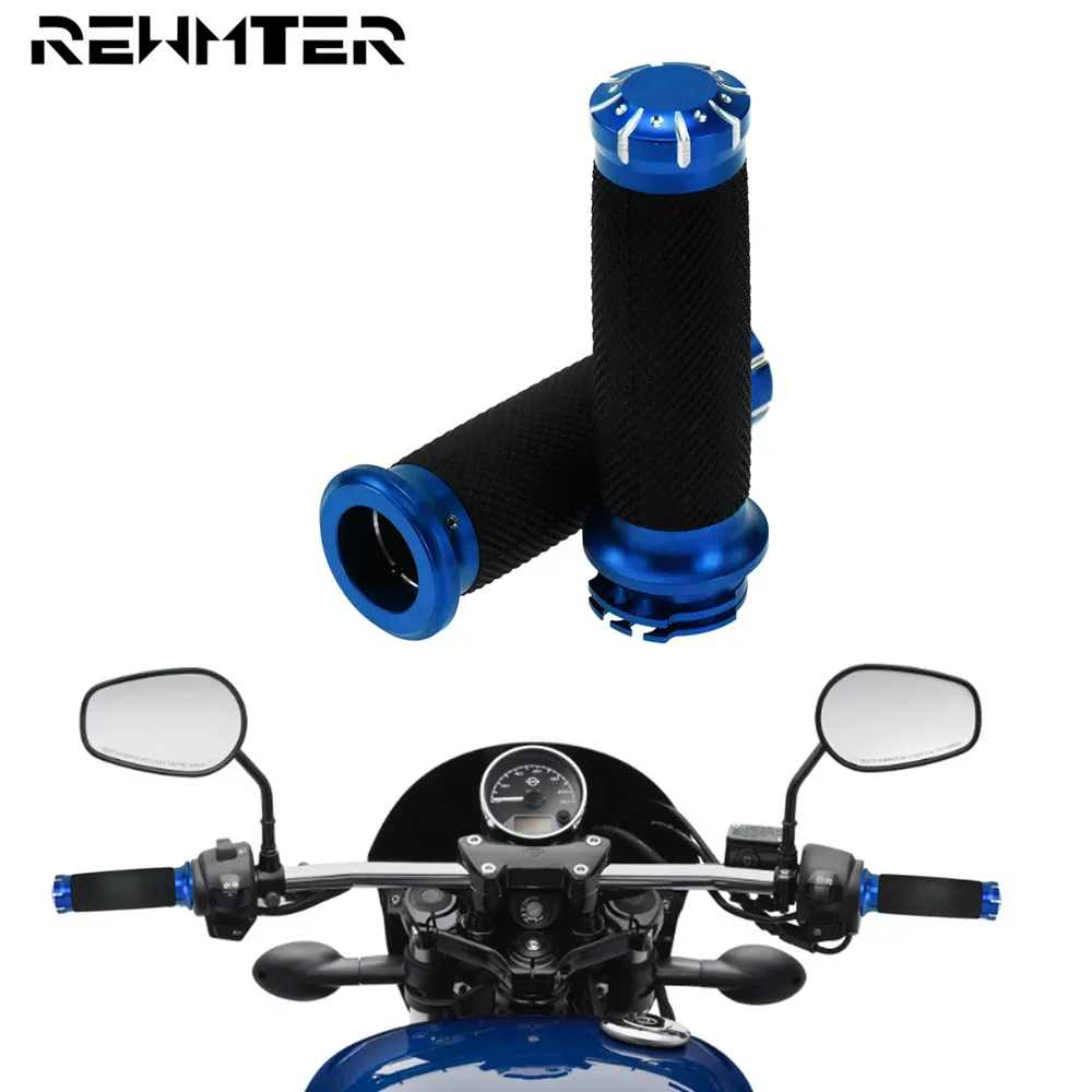 Motorcycle 1"25mm Rubber Handlebar Grips CNC Aluminum Handle Bar Grip Blue For Harley Touring Dyna Softail Sportster Road Glide
Motorcycle 1"25mm Rubber Handlebar Grips CNC Aluminum Handle Bar Grip Blue For Harley Touring Dyna Softail Sportster Road Glide