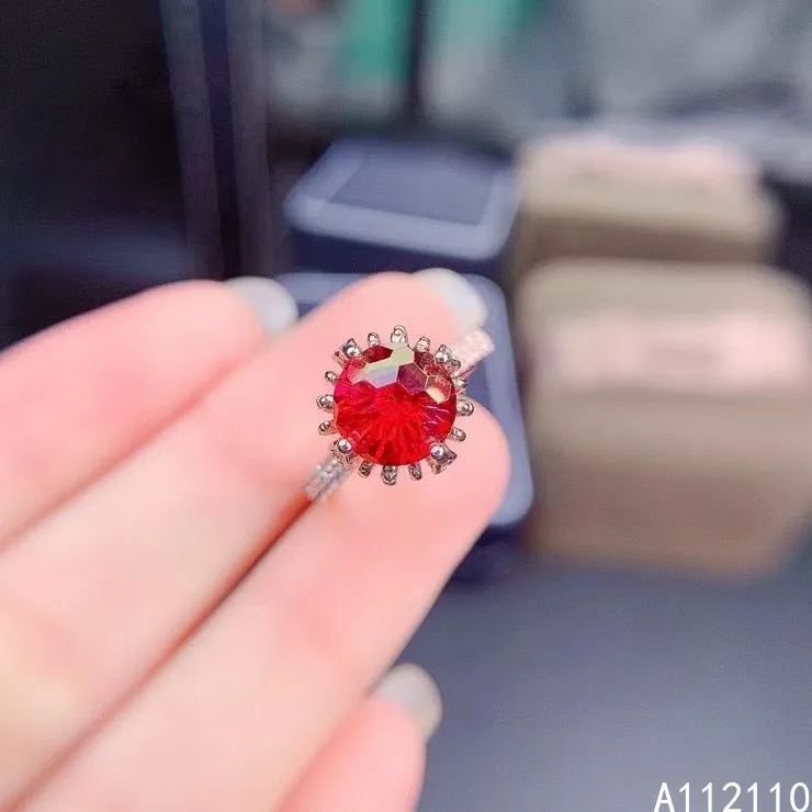 Fine Jewelry 925 Sterling Silver Inlaid With Natural Gemstone Luxury Fashion Red Topaz Women's OL Style Ring Support Detection
Fine Jewelry 925 Sterling Silver Inlaid With Natural Gemstone Luxury Fashion Red Topaz Women's OL Style Ring Support Detection