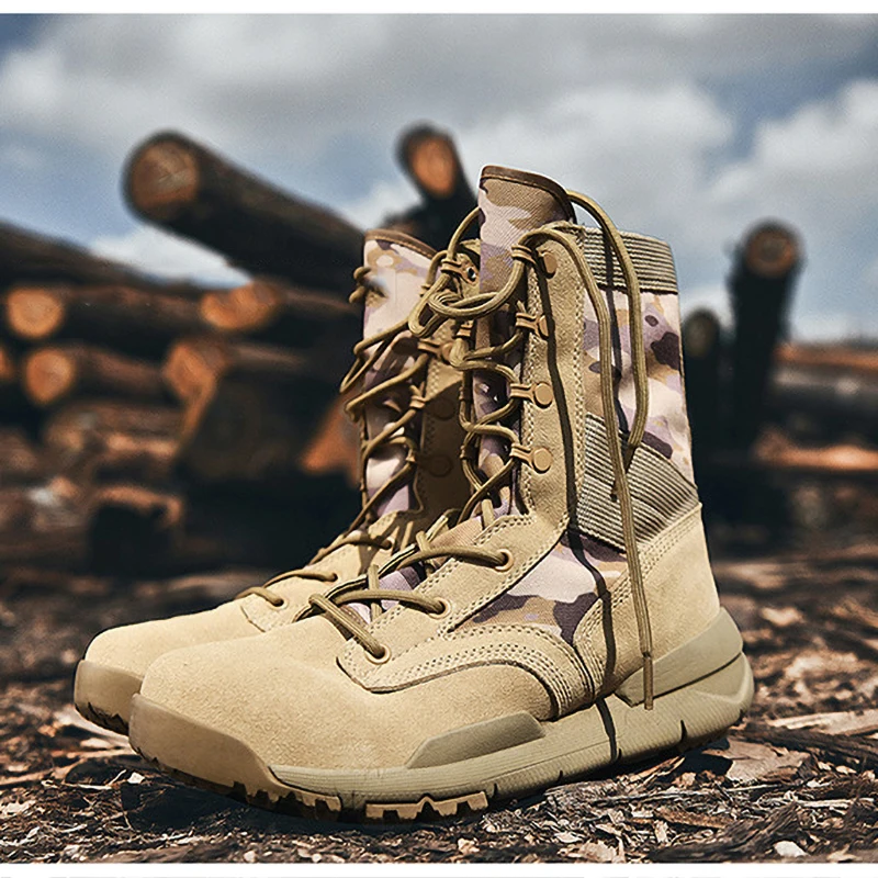 Camouflage High-Top Hiking Tactical Boots Anti-Slip Light Wear-Resistant Desert Hiking Men Shoes Breathable Outdoor Shoes Women
Camouflage High-Top Hiking Tactical Boots Anti-Slip Light Wear-Resistant Desert Hiking Men Shoes Breathable Outdoor Shoes Women