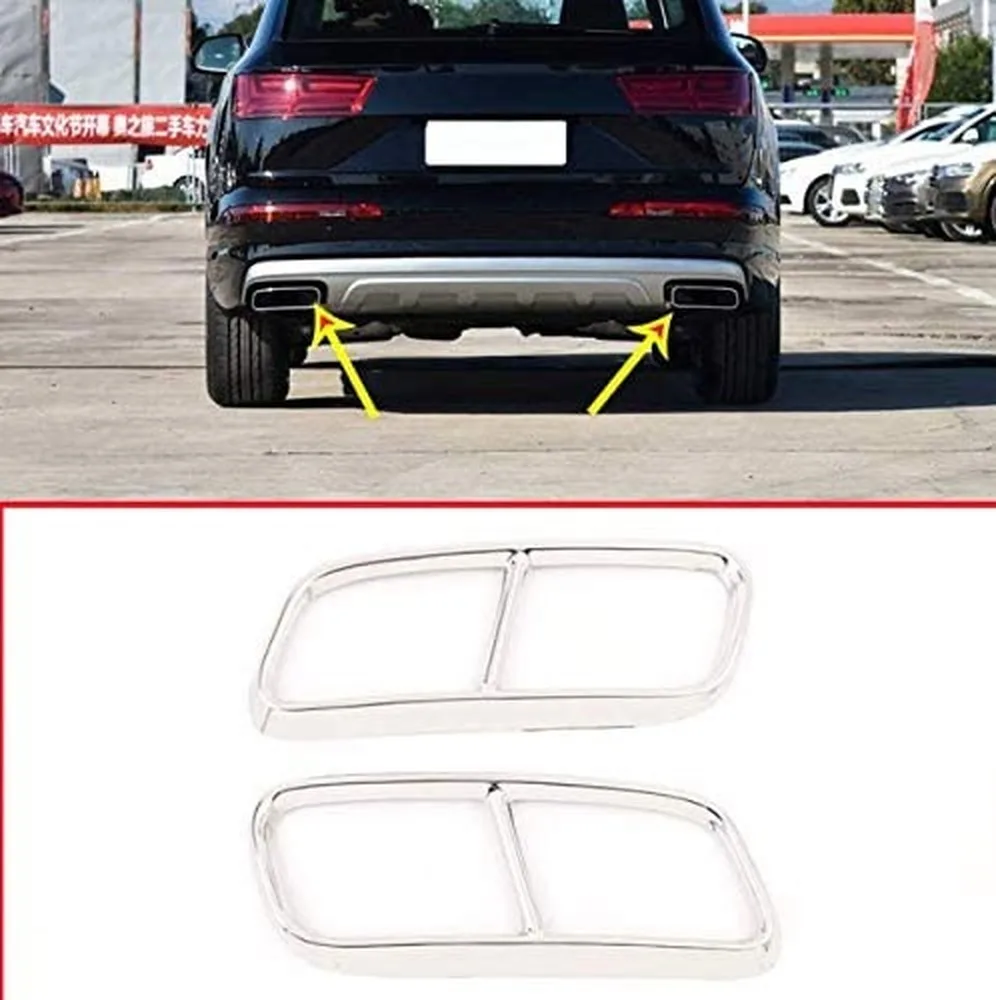2pcs Chrome Stainless Steel Pipe Throat Exhaust Outputs Tail Frame Trim AMG Cover For Audi Q7 2016-2019 Accessories
2pcs Chrome Stainless Steel Pipe Throat Exhaust Outputs Tail Frame Trim AMG Cover For Audi Q7 2016-2019 Accessories