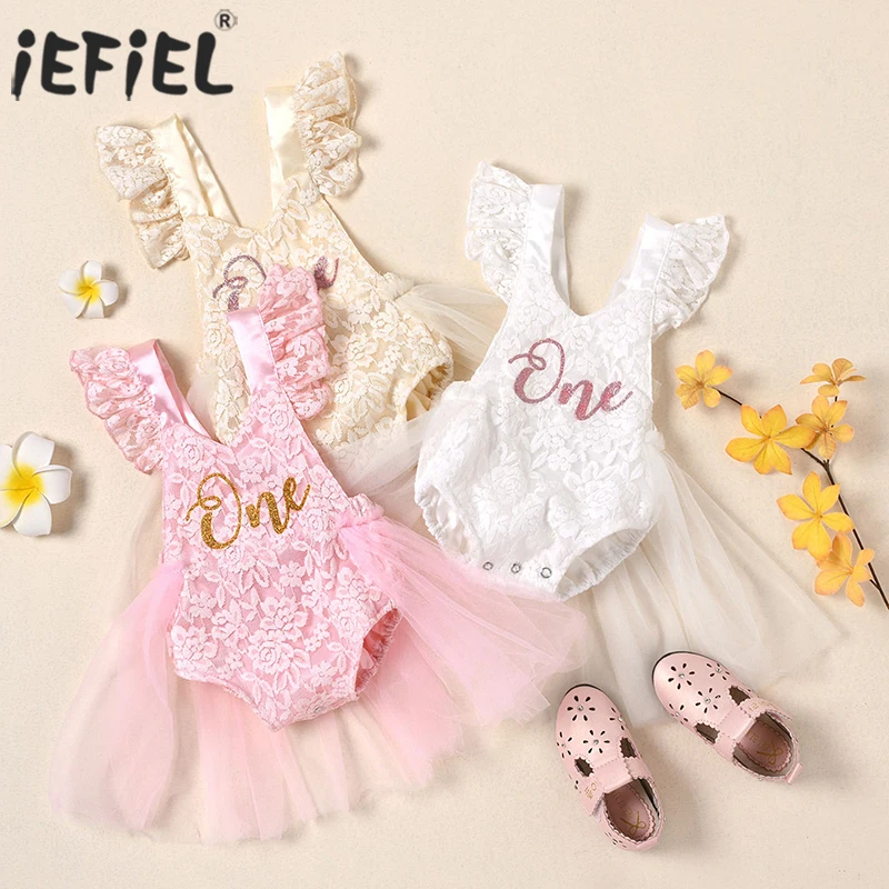 0-24M Baby Romper Dress with Mesh Lace One Letter Print Ruffles Princess Dress Baby Summer Clothing For Girls Birthday Gifts
0-24M Baby Romper Dress with Mesh Lace One Letter Print Ruffles Princess Dress Baby Summer Clothing For Girls Birthday Gifts
