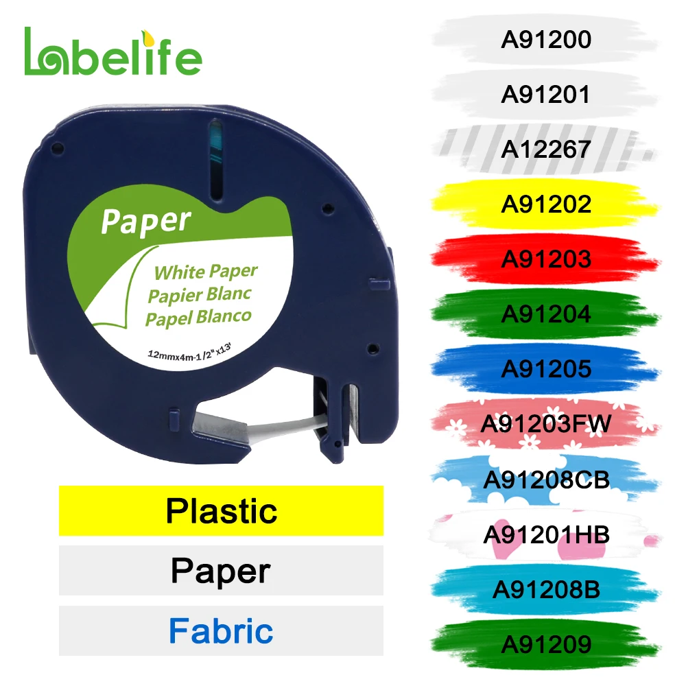 Labelife 1Pack 91200 12mm Compatible Dymo LetraTag label Tapes Black on White 91330 91220 91331 16952 for Dymo LT-100H printers
Labelife 1Pack 91200 12mm Compatible Dymo LetraTag label Tapes Black on White 91330 91220 91331 16952 for Dymo LT-100H printers
