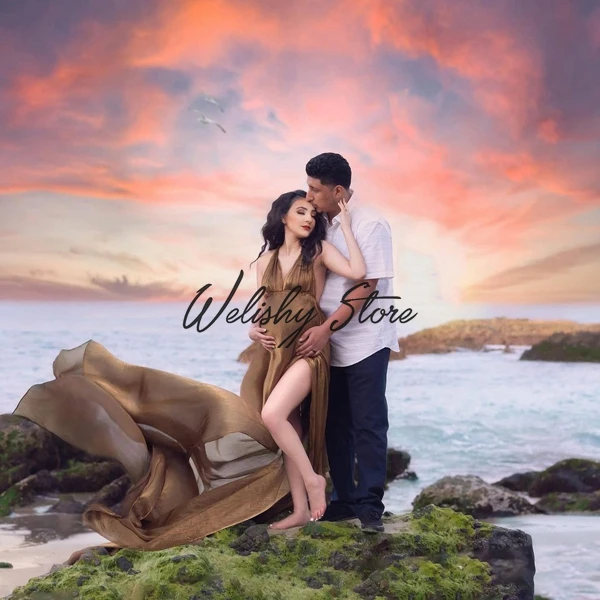 Sexy V-neck Sleeveless Silk Satin Long Dress Women Photo Shoot Sparkle Gold Side High Split Backless Soft Maternity Dress Summer
Sexy V-neck Sleeveless Silk Satin Long Dress Women Photo Shoot Sparkle Gold Side High Split Backless Soft Maternity Dress Summer