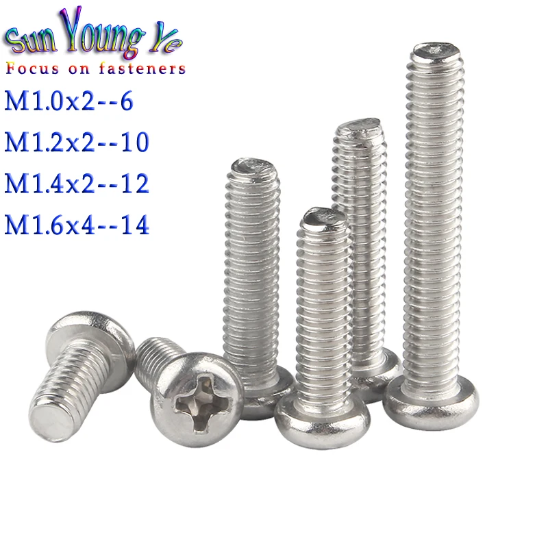 100pcs DIN7985 Machine Micro Screw M1.0 M1.2 M1.4 M1.6 Stainless Steel Cross Drive Pan Head Mini Screw for Clocks Cellphones
100pcs DIN7985 Machine Micro Screw M1.0 M1.2 M1.4 M1.6 Stainless Steel Cross Drive Pan Head Mini Screw for Clocks Cellphones