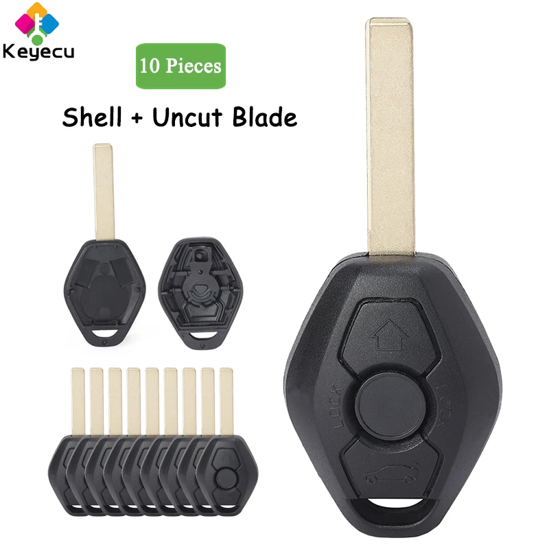 KEYECU 10 Pieces Remote Head Car Key Shell Case With 3 Buttons HU92 Blade for BMW EWS 1 3 5 6 7 Series E38 E39 E46 X3 X5 Z3 Z4
KEYECU 10 Pieces Remote Head Car Key Shell Case With 3 Buttons HU92 Blade for BMW EWS 1 3 5 6 7 Series E38 E39 E46 X3 X5 Z3 Z4