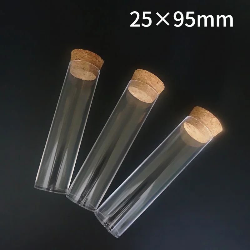 50pcs/lot 25x95mm Flat Bottom Plastic Test Tube With Cork Stoppers For Kinds Of Laboratory Glassware
50pcs/lot 25x95mm Flat Bottom Plastic Test Tube With Cork Stoppers For Kinds Of Laboratory Glassware