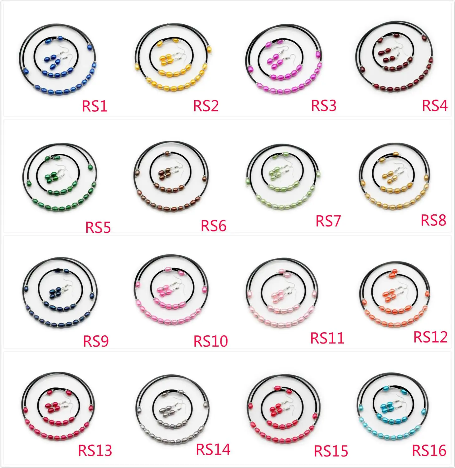 16 Colors Available! 7-8MM Freshwater Oval Pearl Necklace Bracelet Earrings Set Fashion Black Choker Pearl DIY Jewelry XK25
16 Colors Available! 7-8MM Freshwater Oval Pearl Necklace Bracelet Earrings Set Fashion Black Choker Pearl DIY Jewelry XK25