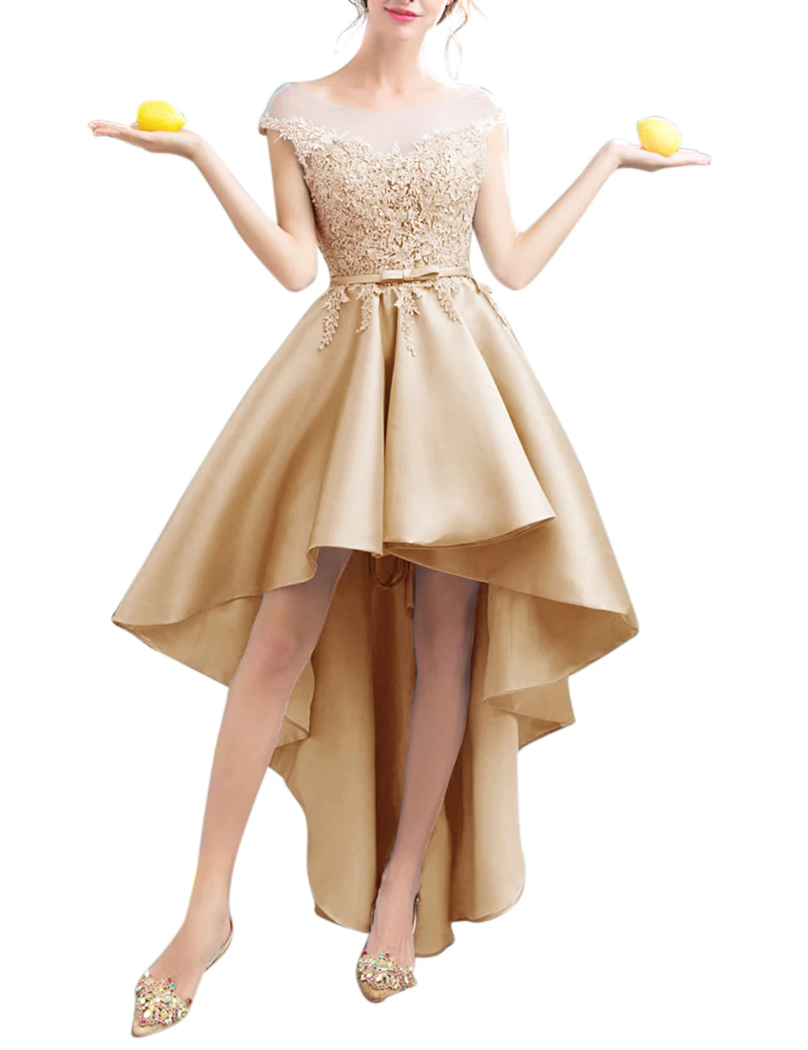 Sash Satin High Low Homecoming Dresses Lace Appliques Bodices Floor Length Prom V-Neck Girls Cap Sleeves Party Dress
Sash Satin High Low Homecoming Dresses Lace Appliques Bodices Floor Length Prom V-Neck Girls Cap Sleeves Party Dress