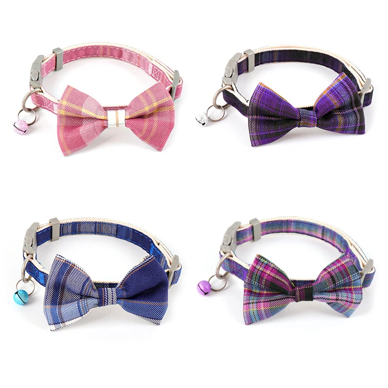 Adjustable Nylon Pet Collar, Lattice, Bowknot, Bell, Double Layer, Cat Necklace, Puppy Bow Tie, Cat Accessories, Durable
Adjustable Nylon Pet Collar, Lattice, Bowknot, Bell, Double Layer, Cat Necklace, Puppy Bow Tie, Cat Accessories, Durable