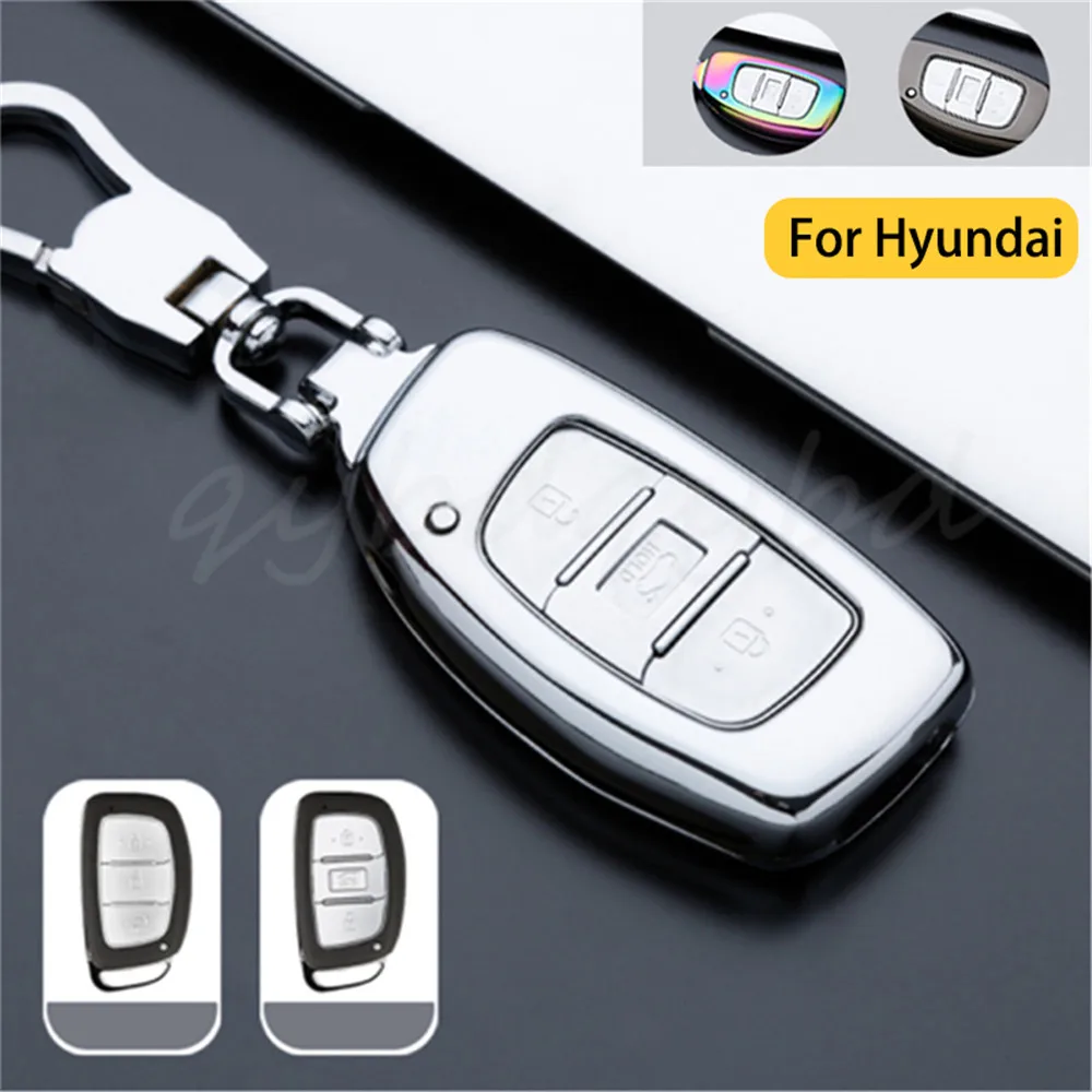 Metal+TPU Car Remote Smart Key Case Cover Protector Fob Shell Skin For HYUNDAI IX25 IX35 Elantra Sonata Accessories Styling
Metal+TPU Car Remote Smart Key Case Cover Protector Fob Shell Skin For HYUNDAI IX25 IX35 Elantra Sonata Accessories Styling
