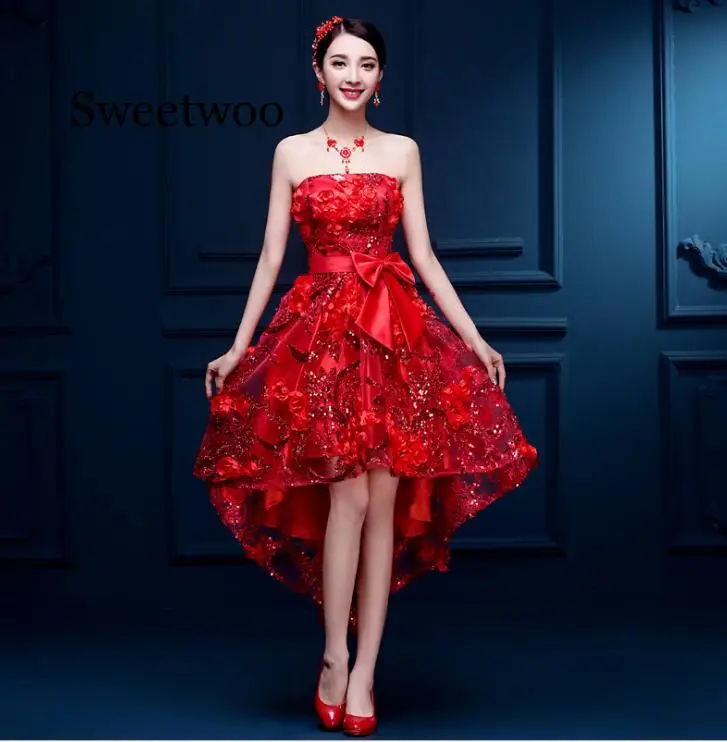 Red Gorgeous Lace Party Dress Elegant Strapless Sexy Backless Sleevelessfor Women
Red Gorgeous Lace Party Dress Elegant Strapless Sexy Backless Sleevelessfor Women