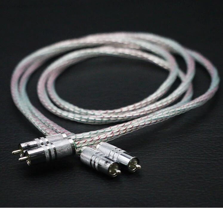 Pair 7N Silver Plated HIFI Stereo RCA Cable Hi-Fi Audio 2rca to 2rca Interconnet Cable hi-end RCA cable
Pair 7N Silver Plated HIFI Stereo RCA Cable Hi-Fi Audio 2rca to 2rca Interconnet Cable hi-end RCA cable