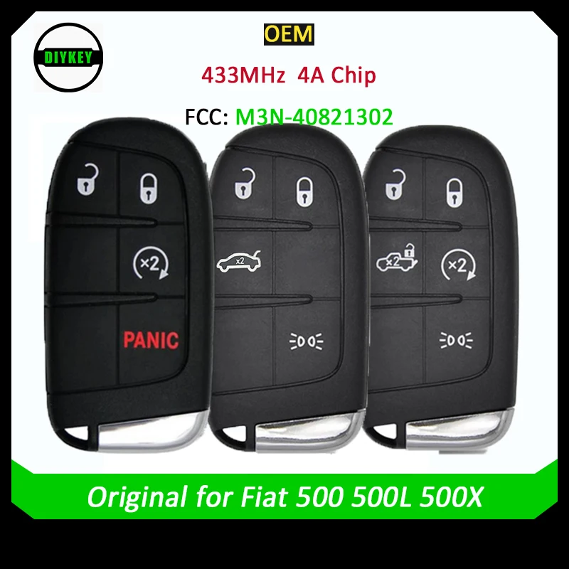 Оригинальный 4/5 кнопочный смарт-ключ DIYKEY для Fiat 500 500L 500X 2015-2019, дистанционное управление 4A HITAG AES, Стробоскопическая микросхема/735637066
Оригинальный 4/5 кнопочный смарт-ключ DIYKEY для Fiat 500 500L 500X 2015-2019, дистанционное управление 4A HITAG AES, Стробоскопическая микросхема/735637066