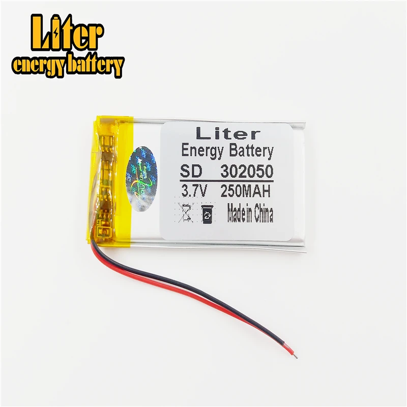 3,7 в литий-полимерная батарея 032050 302050 MP3 MP4 Bluetooth DIY игрушки 250 мАч
3,7 в литий-полимерная батарея 032050 302050 MP3 MP4 Bluetooth DIY игрушки 250 мАч