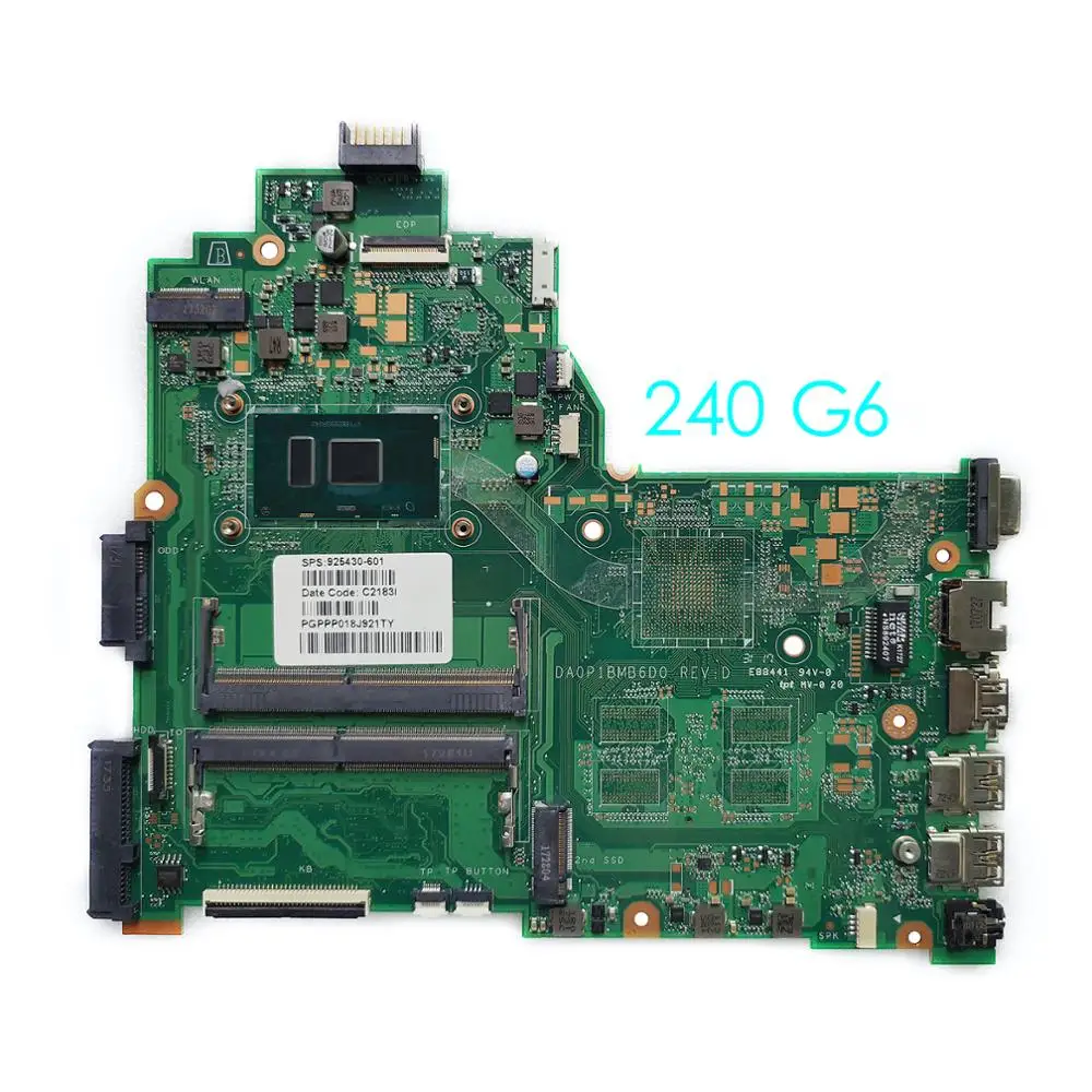 925422-001 материнская плата для ноутбука HP 240 G6 925422-501 925422-601 материнская плата 100% протестирована Полная работа
925422-001 материнская плата для ноутбука HP 240 G6 925422-501 925422-601 материнская плата 100% протестирована Полная работа