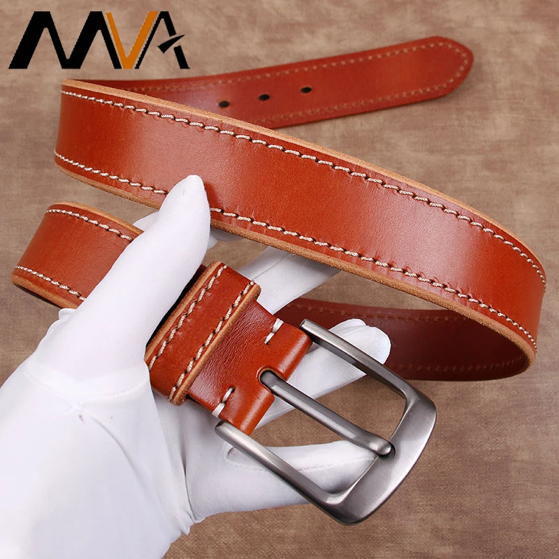 MVA Leather Cowhide Men's Belt Fashion Metal Alloy Pin Buckle Adult Luxury Brand Jeans Business Casual Waist Male Strap Brand
MVA Leather Cowhide Men's Belt Fashion Metal Alloy Pin Buckle Adult Luxury Brand Jeans Business Casual Waist Male Strap Brand