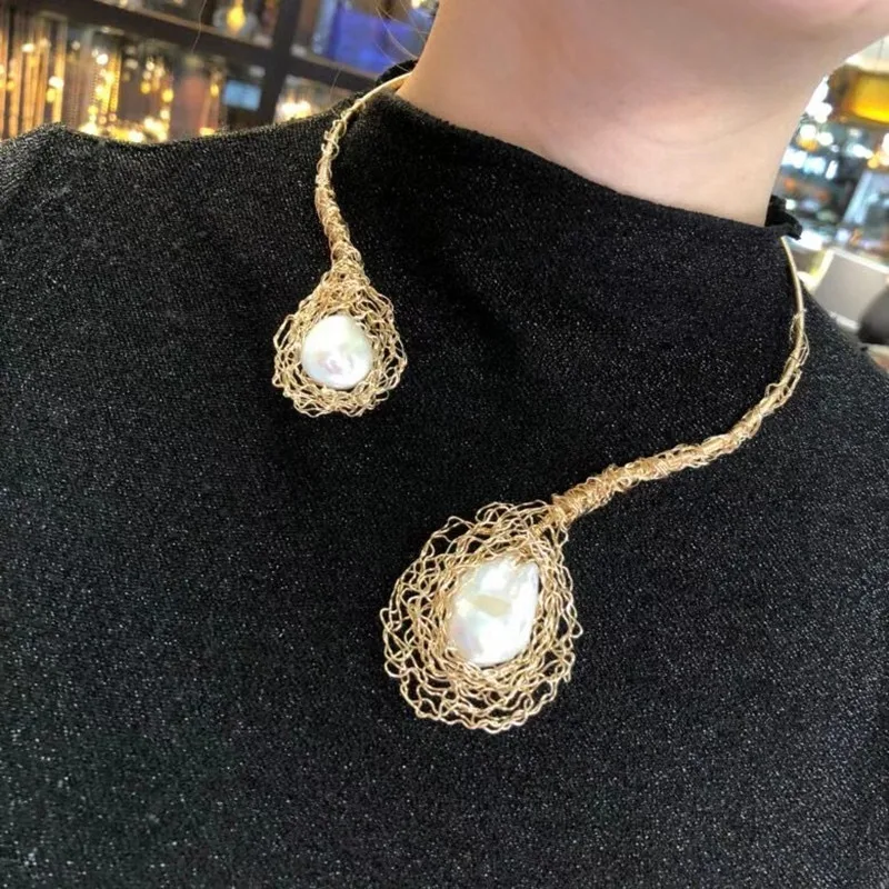hot sell refined quality large dramatic jewelry unique design,baroque real pearl handmade gold necklace adjustable size bridal
hot sell refined quality large dramatic jewelry unique design,baroque real pearl handmade gold necklace adjustable size bridal