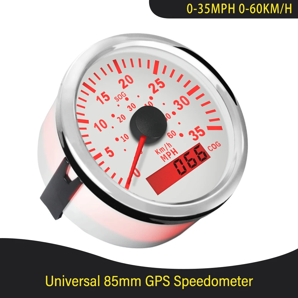 85mm GPS Speedometers 0-35MPH 0-80MPH Speed Gauge 9-32V with Red Backlight for Car Truck Motorcycle Universal
85mm GPS Speedometers 0-35MPH 0-80MPH Speed Gauge 9-32V with Red Backlight for Car Truck Motorcycle Universal