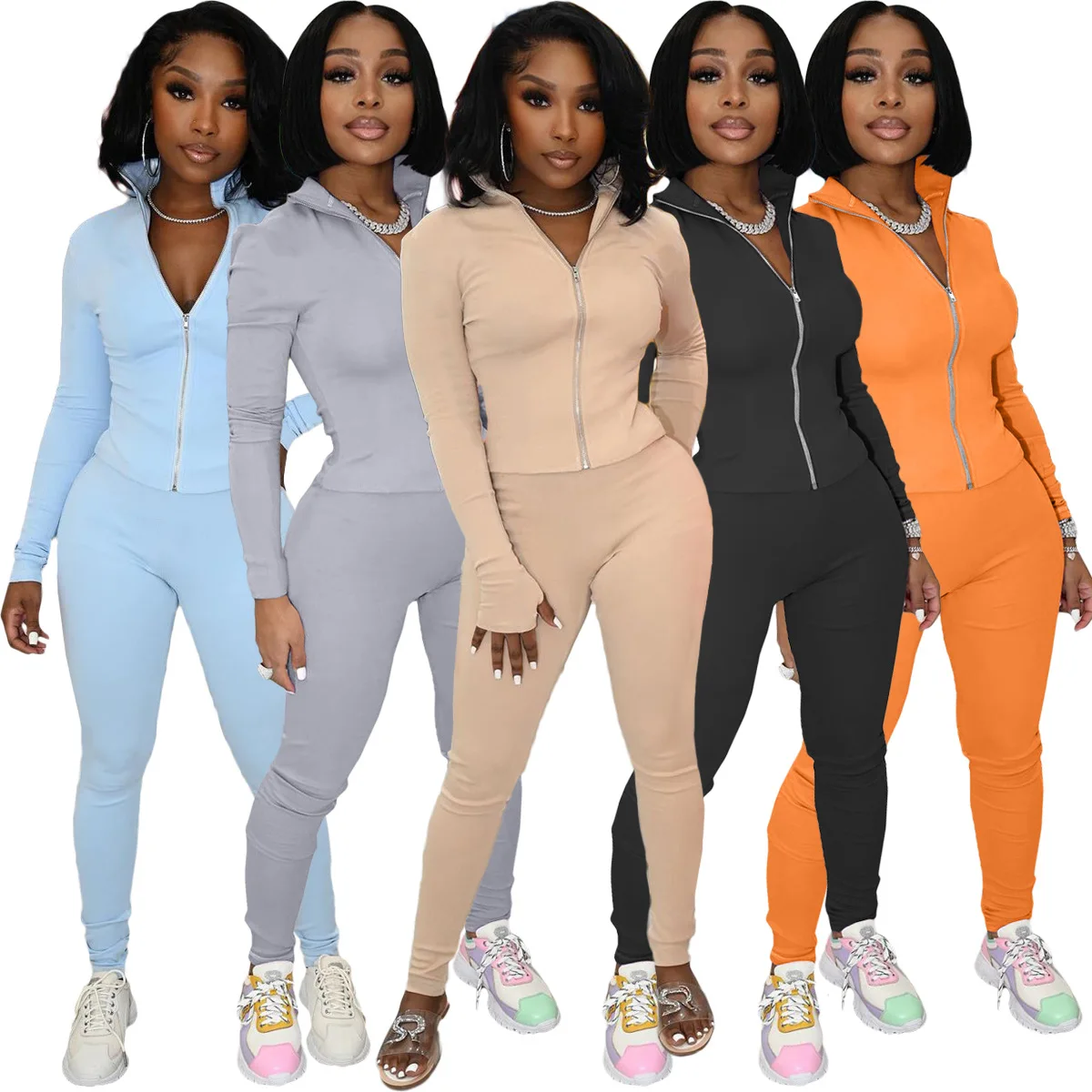 2 Two Piece Set Women Tracksuit Autumn Fashion Clothes Zip Up Long Sleeve Tops Jacket and Pants Suit Casual Women's Sets Outfits
2 Two Piece Set Women Tracksuit Autumn Fashion Clothes Zip Up Long Sleeve Tops Jacket and Pants Suit Casual Women's Sets Outfits
