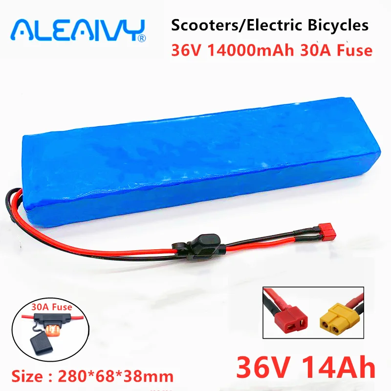 New 36V Lithium Battery Pack Is Suitable for 36V 14Ah Scooter, Electric Bicycle, Built-in 30A BMS and Fuse Device 250W 350W 500W
New 36V Lithium Battery Pack Is Suitable for 36V 14Ah Scooter, Electric Bicycle, Built-in 30A BMS and Fuse Device 250W 350W 500W