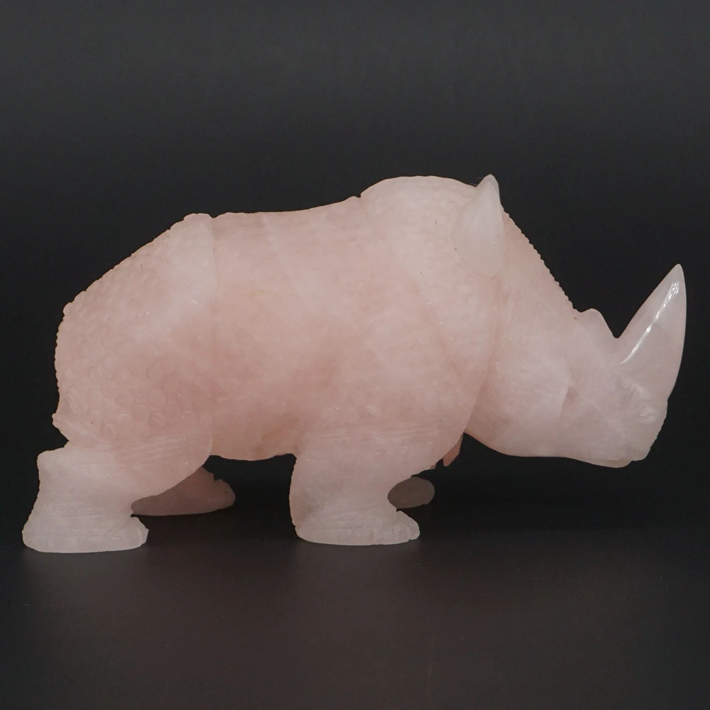 4" Rhinoceros Statue Natural Gemstone Rose Quartz Crystal Carved Reiki Healing Stone Animal Figurine Craft Home Decoration #5
4" Rhinoceros Statue Natural Gemstone Rose Quartz Crystal Carved Reiki Healing Stone Animal Figurine Craft Home Decoration #5