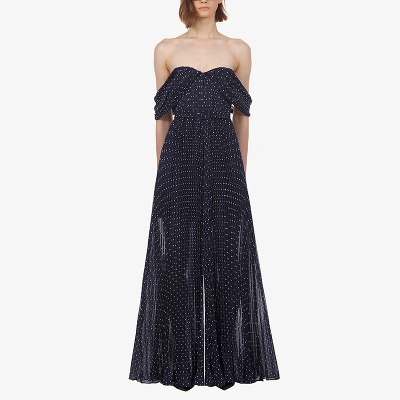 Self Portrait Designer Jumpsuit for Women 2021 Sexy Strapless Navy Polka Dot Chiffon Romper Women
Self Portrait Designer Jumpsuit for Women 2021 Sexy Strapless Navy Polka Dot Chiffon Romper Women